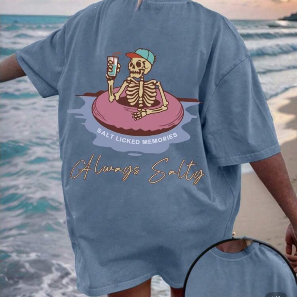 Blue Graphic T-Shirt - Always Salty
